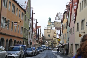A main street in Rothenburg.
