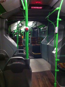 Here's my sweet Mercedes bus. Pretty colors!!  ;)