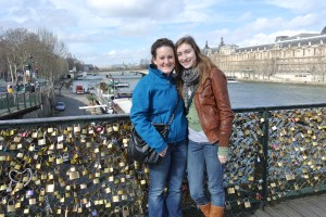 Emily and I on that bridge with all the locks!  Didn't know I'd see that!