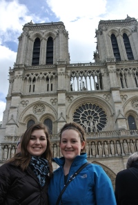 Ella and I in front of Notre Dame.